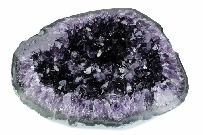 Wide, Dark Purple Amethyst Geode - Uruguay #379353